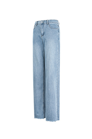 Cotton Woven Femme Pantalon Droit Casual Solid Color h5 Image4