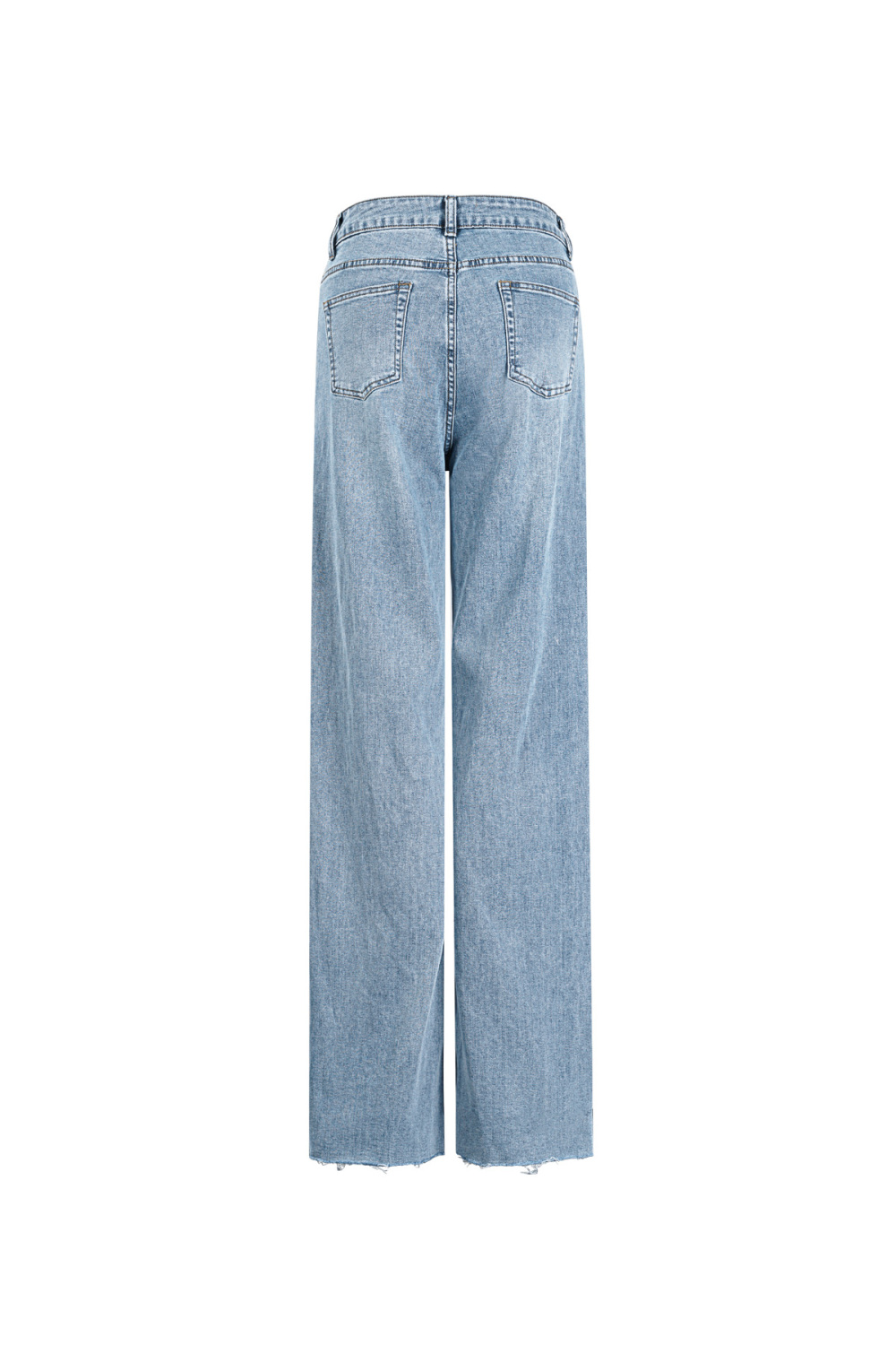 Cotton Woven Femme Pantalon Droit Casual Solid Color Image5