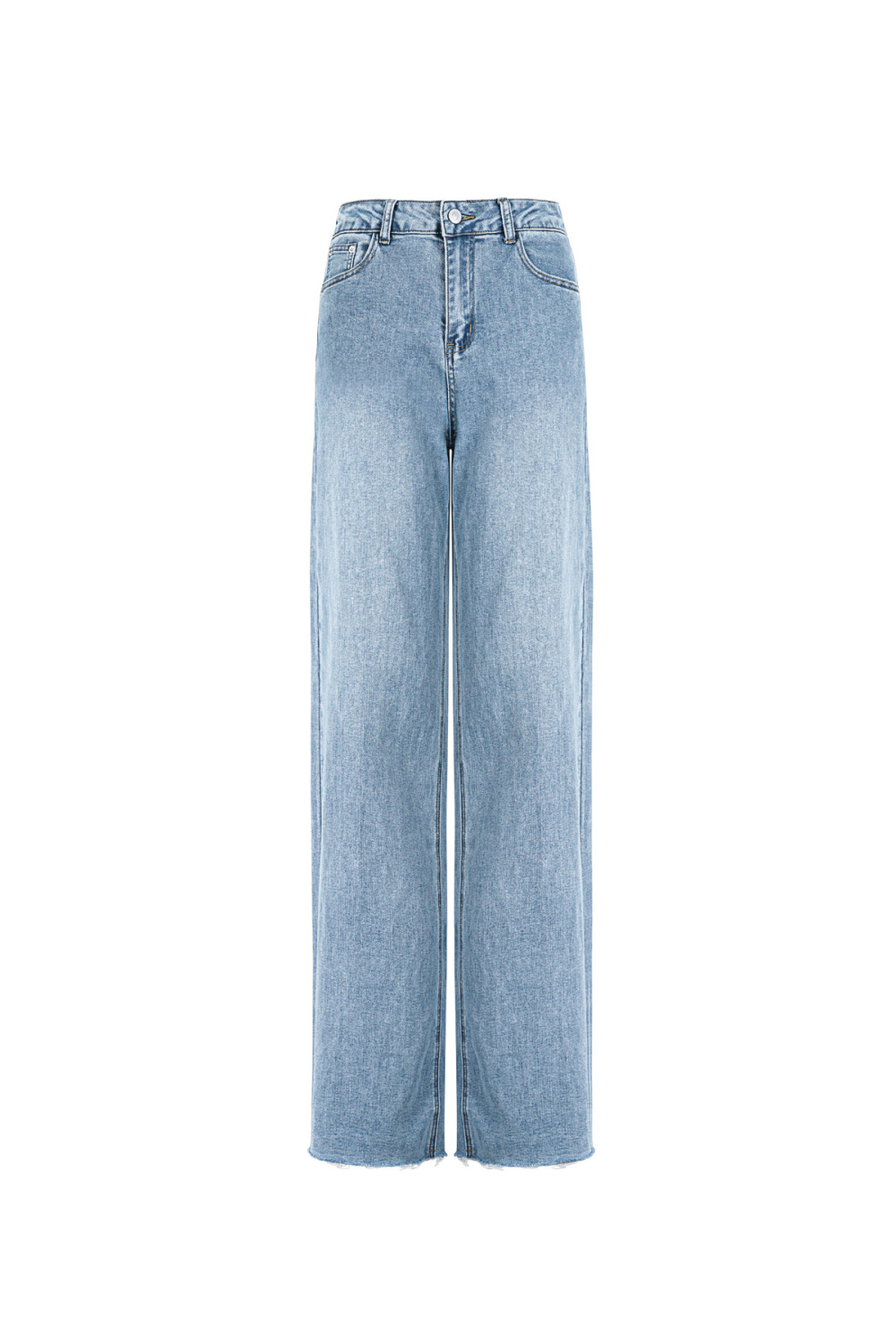 Cotton Woven Femme Pantalon Droit Casual Solid Color 