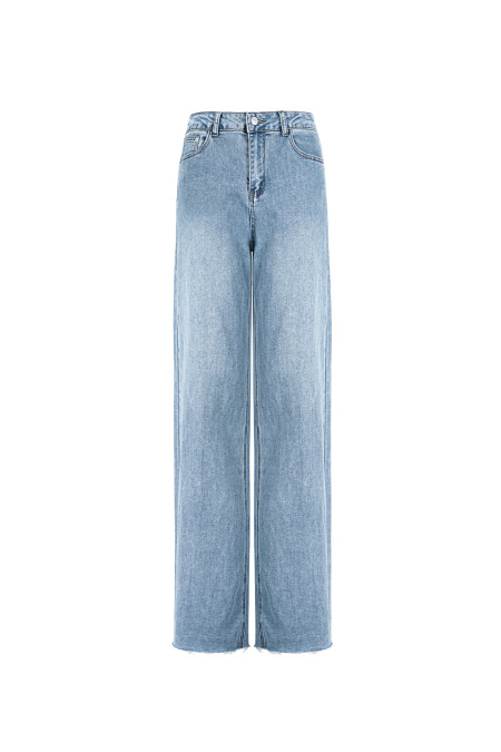 Cotton Woven Femme Pantalon Droit Casual Solid Color 2