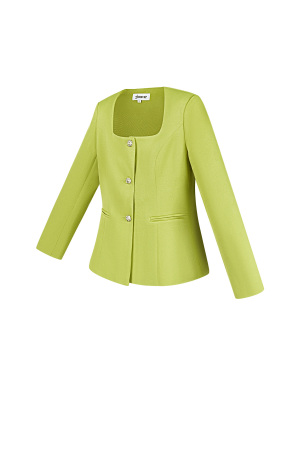 Blazer Femme Polyester Col Carré Coupe Cintrée h5 Image2