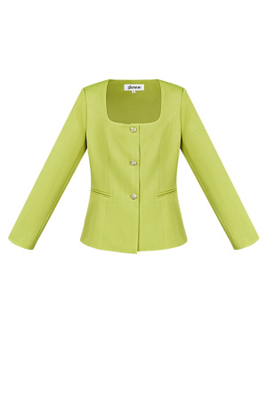 Blazer Femme Polyester Col Carré Coupe Cintrée h5 