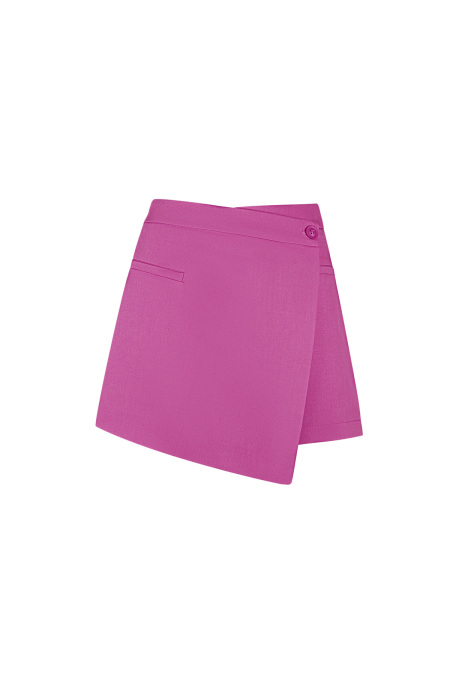 Jupe courte en polyester pour femme Design asymétrique à rabat 2