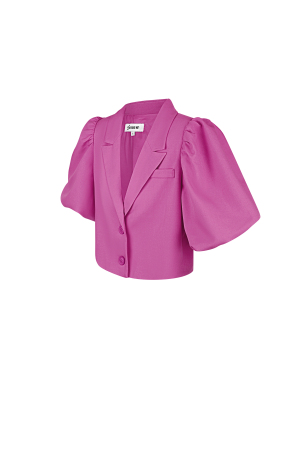 Ensemble De Costume Femme En Polyester Manches Ballon Veste Courte h5 Image2