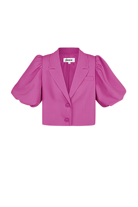 Ensemble de Costume Femme en Polyester Manches Ballon Veste Courte 2