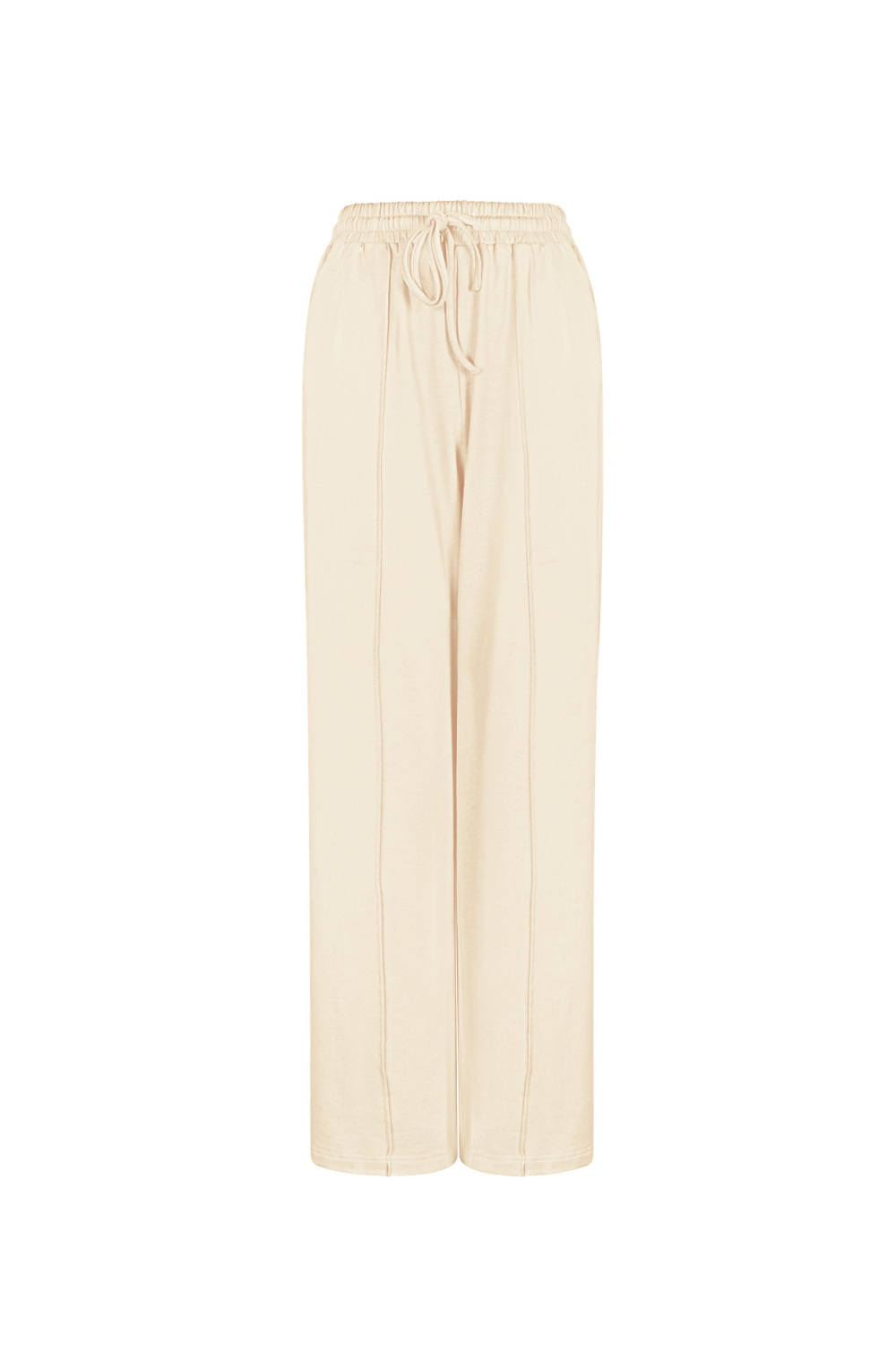 Coton Pantalons Larges Femme Ceinture À Cordon Confortable 