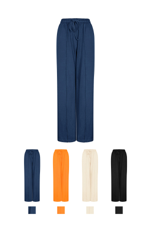Coton Pantalons Larges Femme Ceinture À Cordon Confortable h5 Image7
