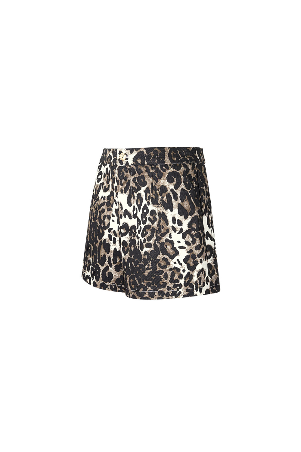 Coton Shorts Femme Imprimé Léopard Taille Haute Image6