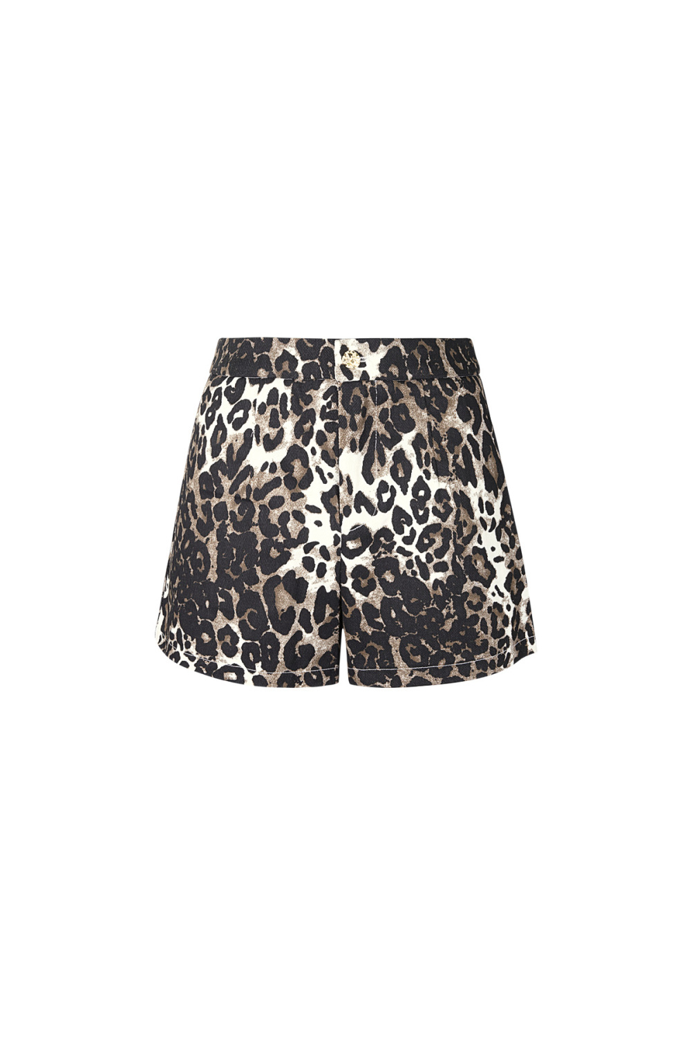 Coton Shorts Femme Imprimé Léopard Taille Haute 