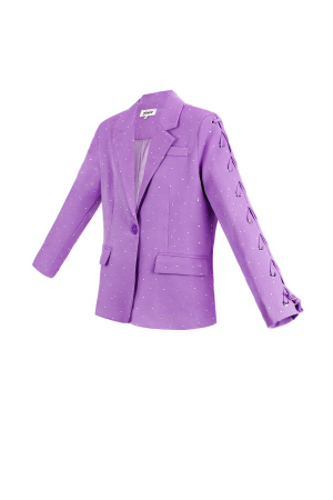 Ensemble De Blazer Femme En Polyester Avec Manches À Lacets h5 Image2