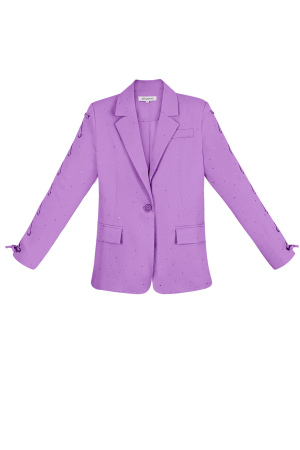 Ensemble De Blazer Femme En Polyester Avec Manches À Lacets h5