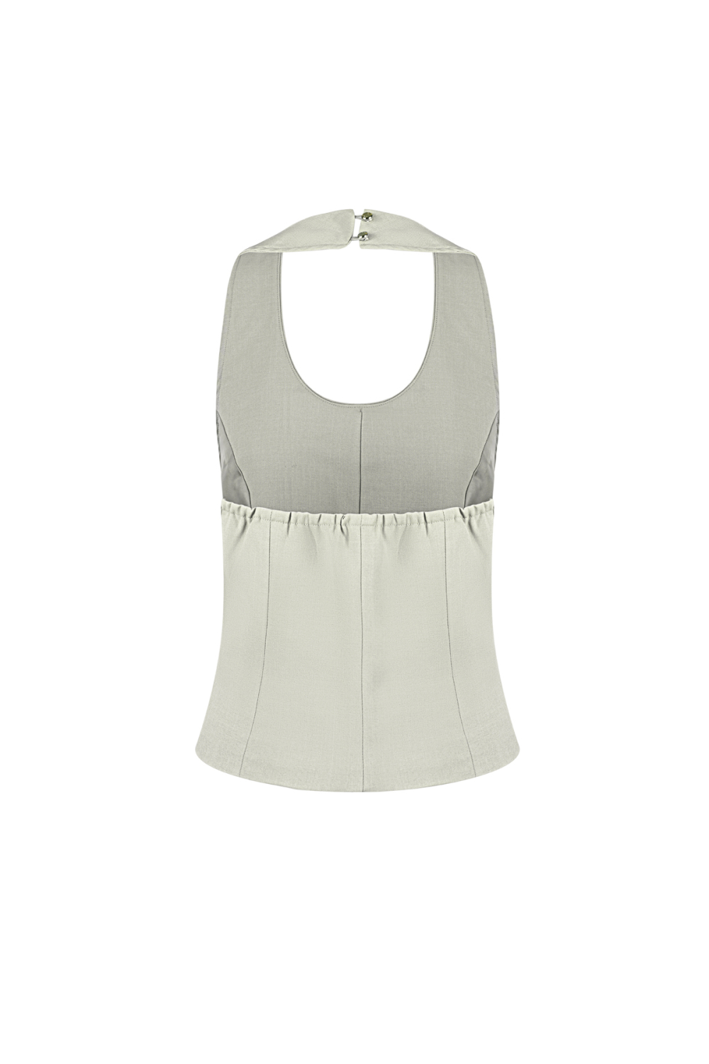 Tissu Polyester Fibre Haut Sans Manches Femme Style Décontracté Détail Nœud Image9