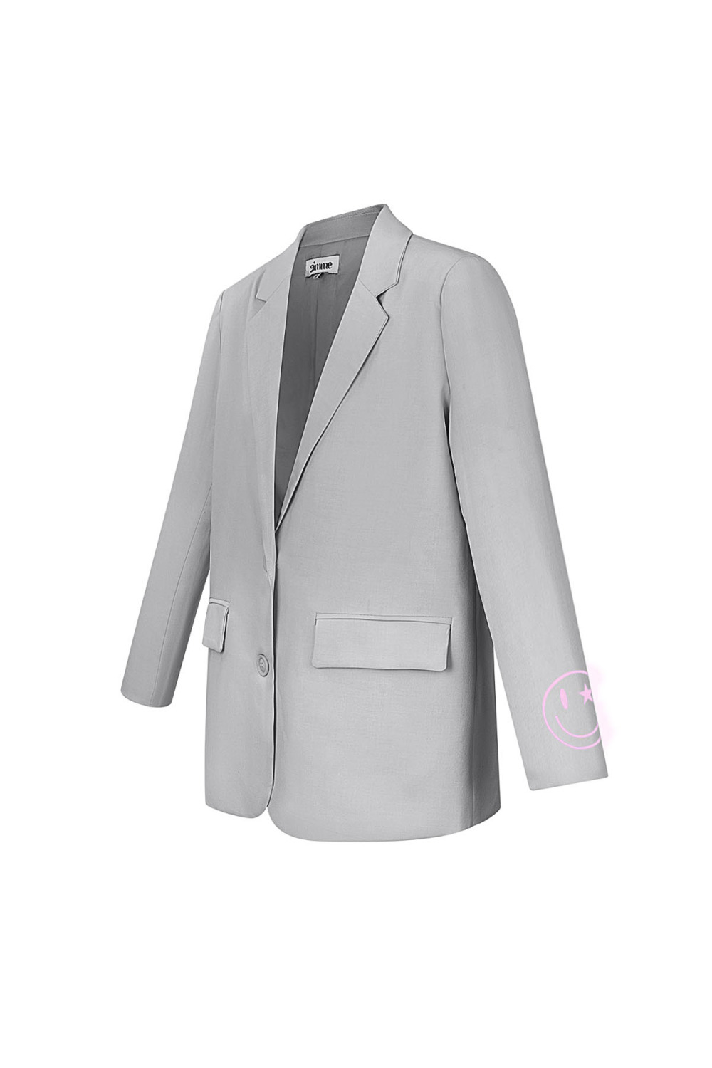 Blazer Femme En Polyester Ensemble Coupe Oversized Avec Logo Brodé Image9