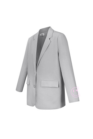 Blazer Femme En Polyester Ensemble Coupe Oversized Avec Logo Brodé h5 Image9