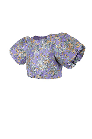 Polyester Femme Haut Manches Courtes Volants Imprimé Floral h5 Image4