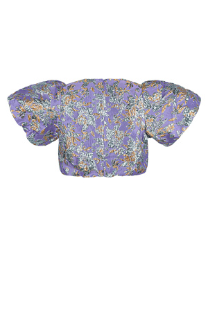 Polyester Femme Haut Manches Courtes Volants Imprimé Floral h5 Image5