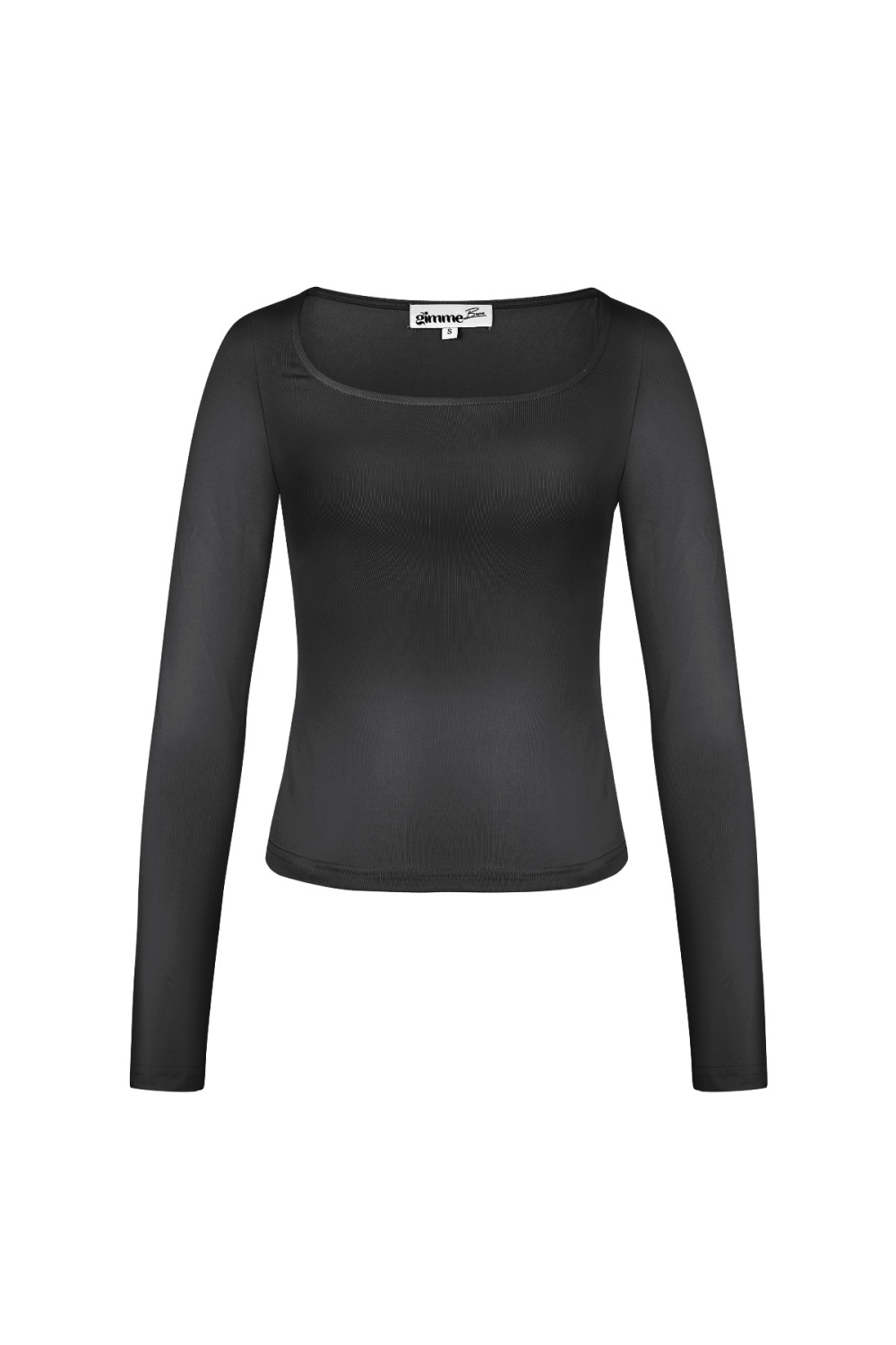 Pull En Polyester Pour Femme Manches Longues Crop Top Col Carré Coupe Bodycon 
