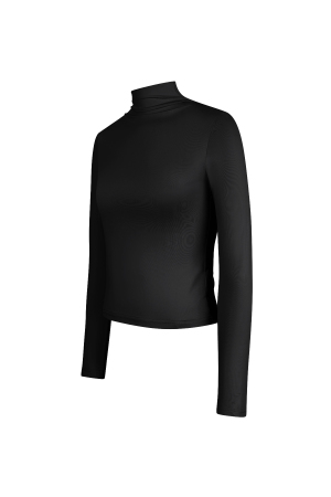 Pull Femme Manches Longues Polyester Côtelé Col Roulé h5 Image8