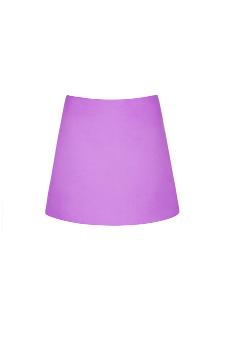 Jupe Mini Femme en Polyester Couleur Unie Coupe Élastique 2