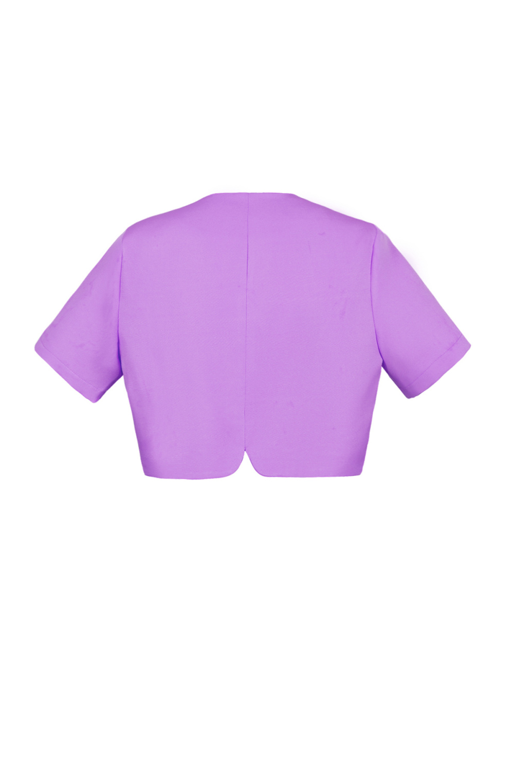 Top Manches Courtes Femme En Polyester Coupe Courte Fermeture À Boutons Image7