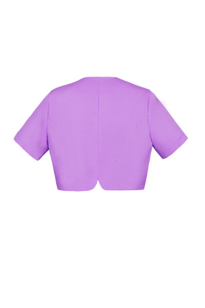 Top Manches Courtes Femme En Polyester Coupe Courte Fermeture À Boutons h5 Image7