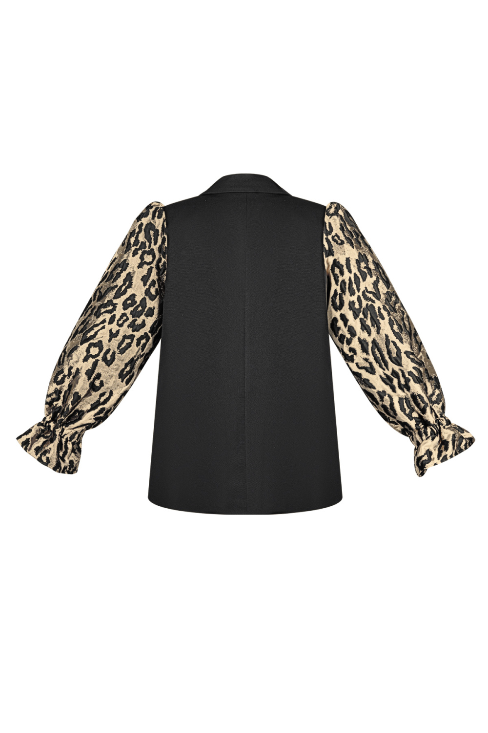 Ensemble De Costume Femme En Polyester Blazer À Manches Ballon Imprimé Léopard Image6