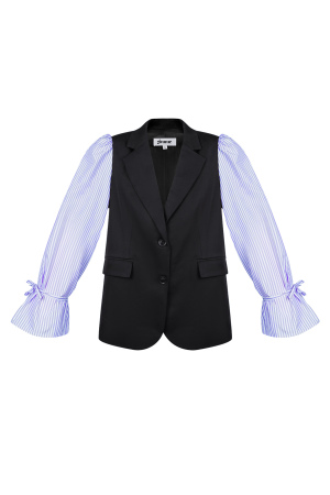 Gilet Structuré Pour Femme Avec Manches Rayées Détachables h5