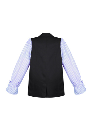 Gilet Structuré Pour Femme Avec Manches Rayées Détachables h5 Image6
