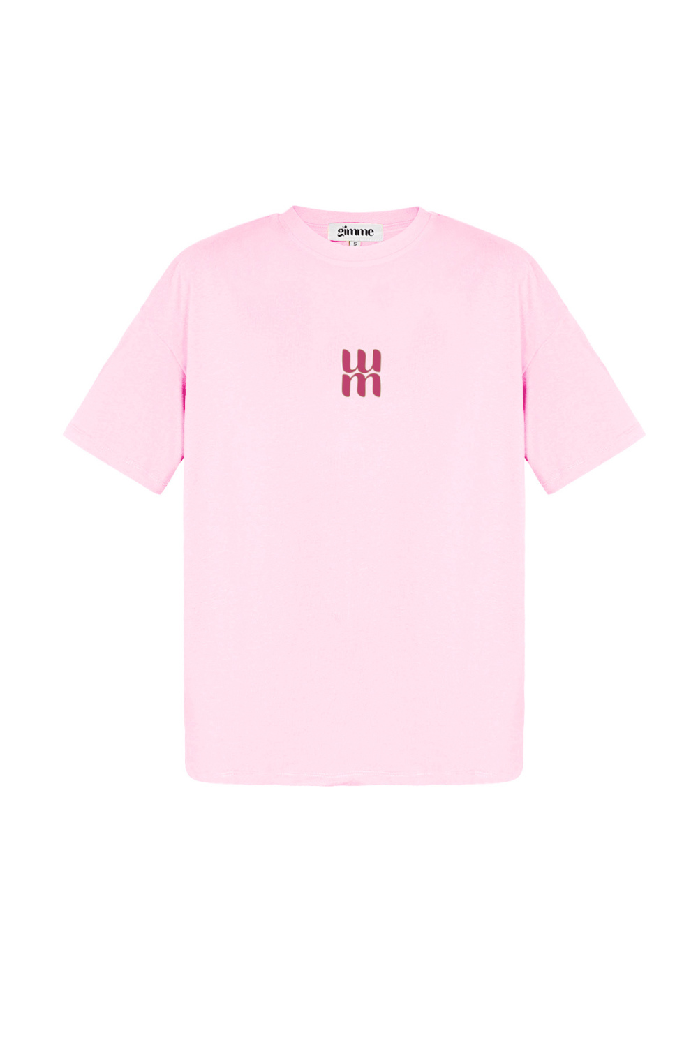 Coton T-Shirt Femme Oversized Logo Minimaliste 