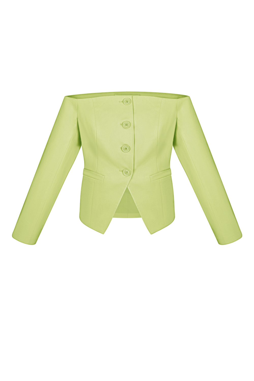 Polyester Femme Top À Manches Longues Découpe Épaules Boutonnage Avant 