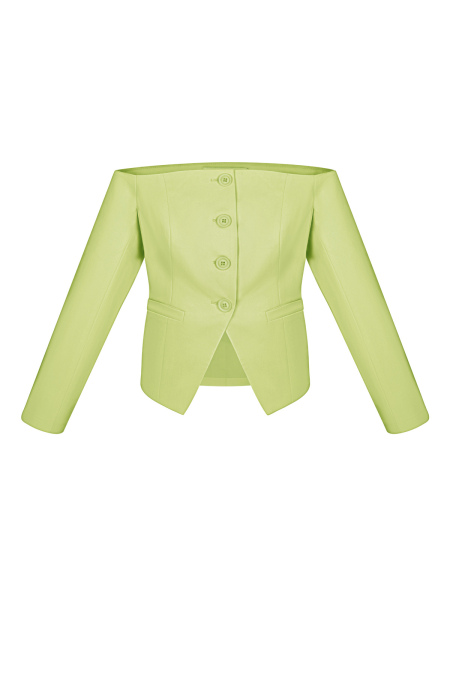 Polyester Femme Top à Manches Longues Découpe Épaules Boutonnage Avant 2