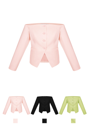 Polyester Femme Top À Manches Longues Découpe Épaules Boutonnage Avant h5 Image6