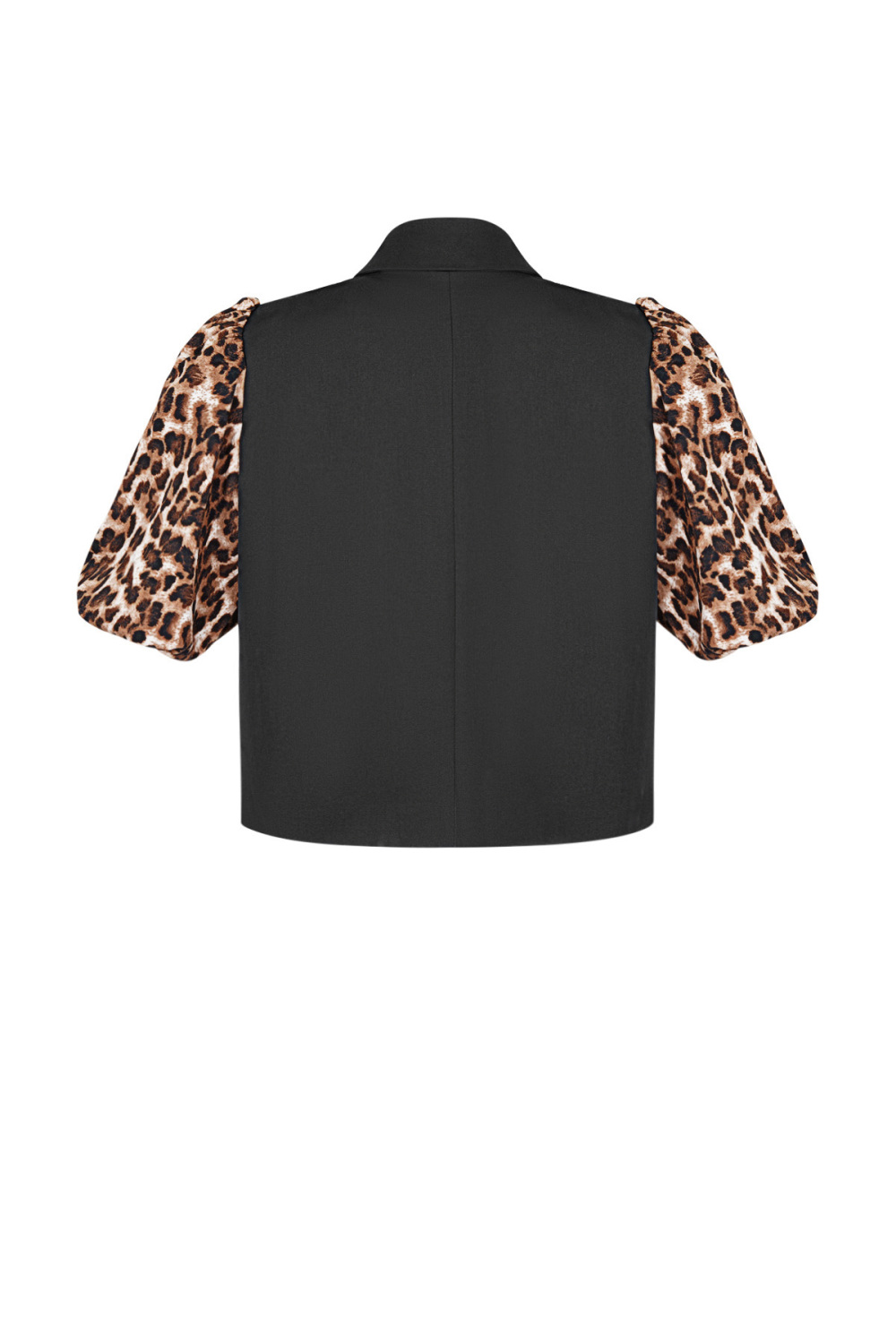 Polyester Ensemble Costume Femme Style Blazer Imprimé Léopard Manches Ballon Image6