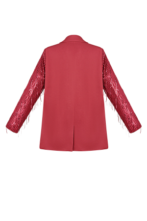 Veste Femme En Polyester À Manches Frangées Design h5 Image4