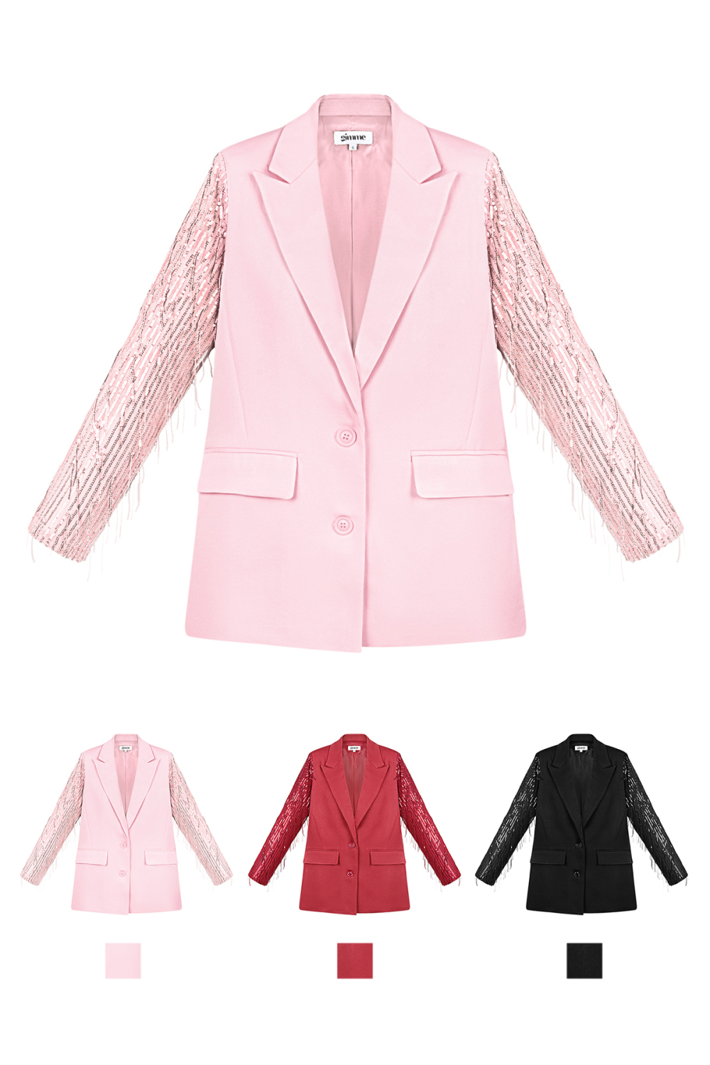 Veste Femme En Polyester À Manches Frangées Design Image8