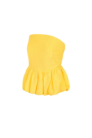 Polyester Haut Sans Manches Femme Volants Bas h5 Image4