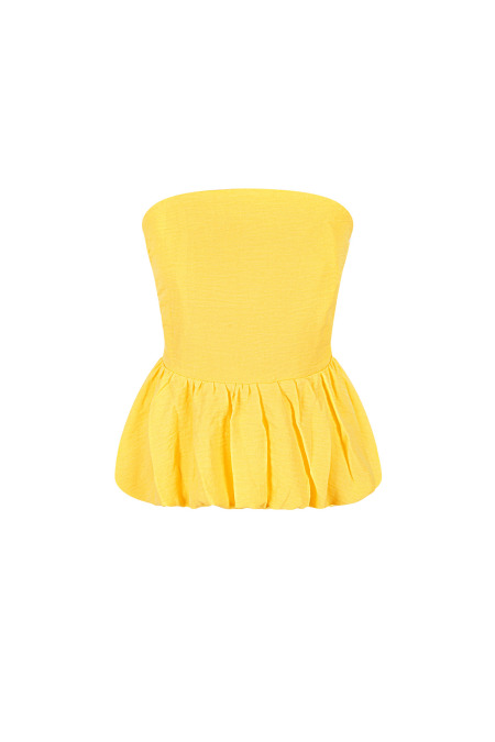 Polyester Haut Sans Manches Femme Volants Bas 2