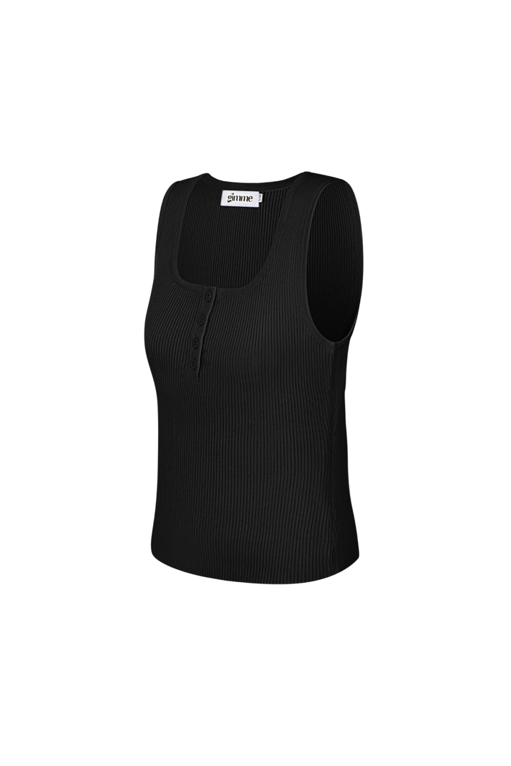 Viscose Haut Femme Sans Manches Tricot Roulé Boutonnage Avant Image7