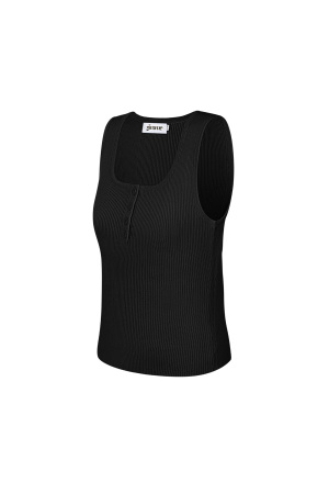 Viscose Haut Femme Sans Manches Tricot Roulé Boutonnage Avant h5 Image7