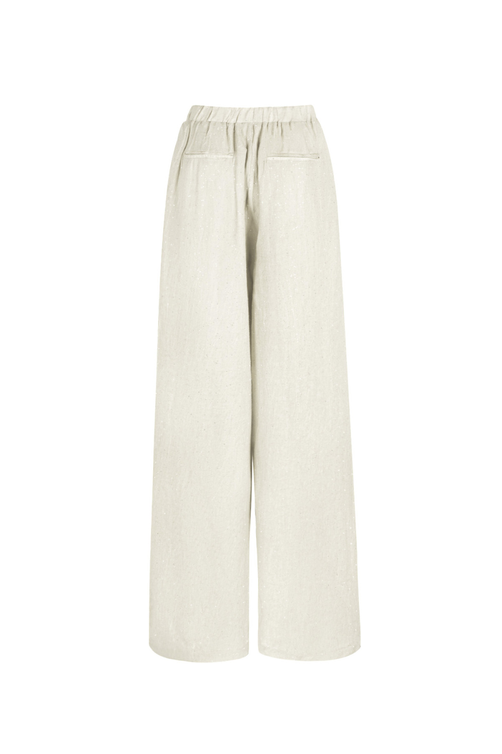 Pantalon Large Femme En Viscose Tissée Casual Couleur Unie Image9
