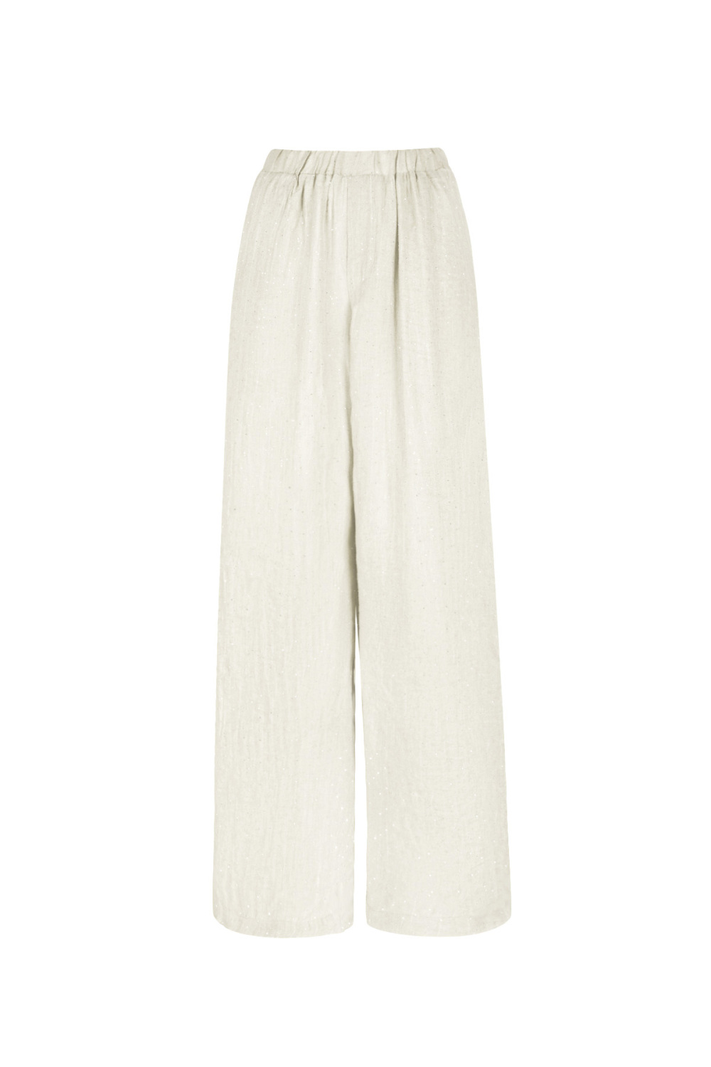 Pantalon Large Femme En Viscose Tissée Casual Couleur Unie 