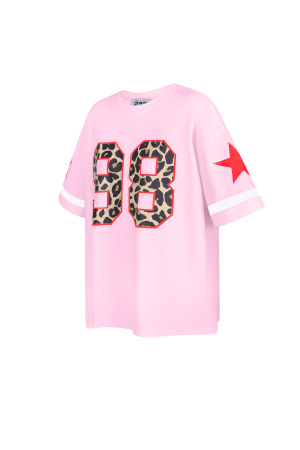 Coton T-Shirt Femme Oversized Imprimé Léopard Numéro 98 h5 Image4