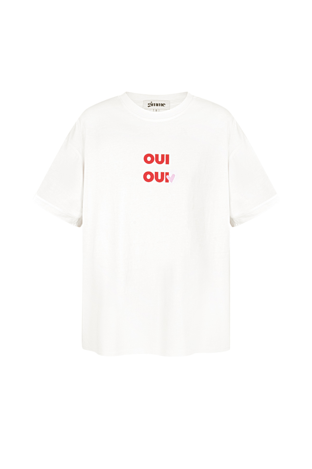 Coton T-Shirt Femme Oversized Imprimé Oui 