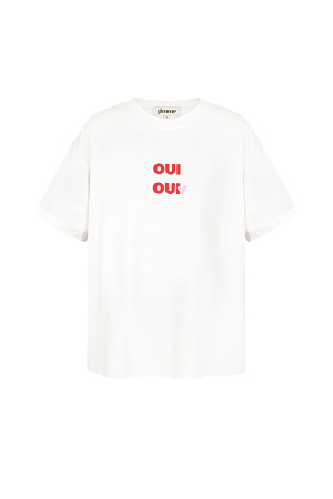 Coton T-Shirt Femme Oversized Imprimé Oui h5 
