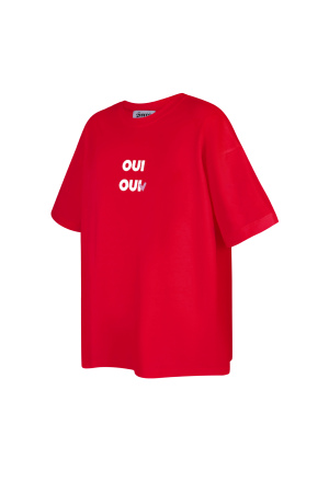 Coton T-Shirt Femme Oversized Imprimé Oui h5 Image5