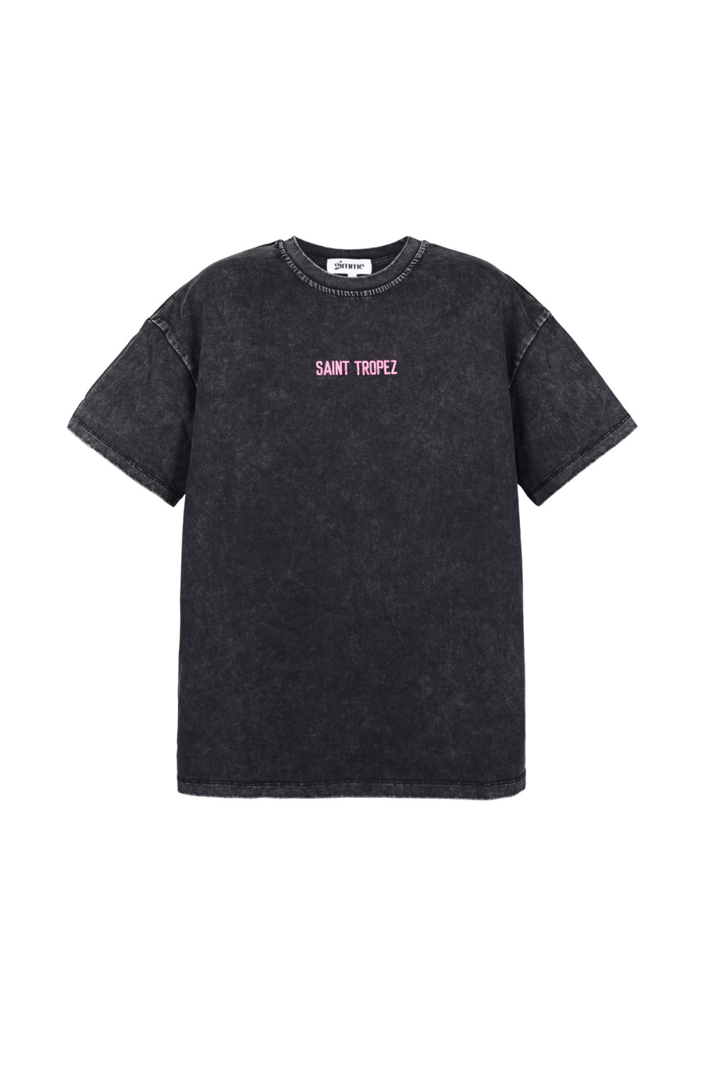 Coton T-Shirt Femme Oversized Imprimé Saint Tropez 