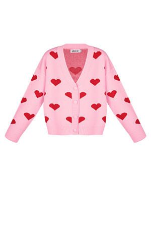 Viscose Tricotée Cardigan Femme Mignon Motif Cœur Automne/Hiver h5 