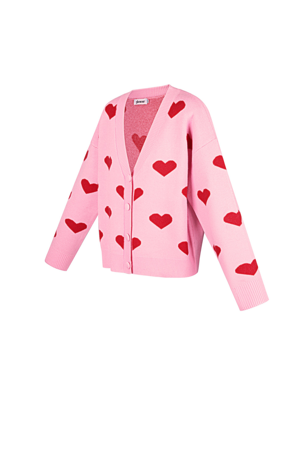 Viscose Tricotée Cardigan Femme Mignon Motif Cœur Automne/Hiver Image4