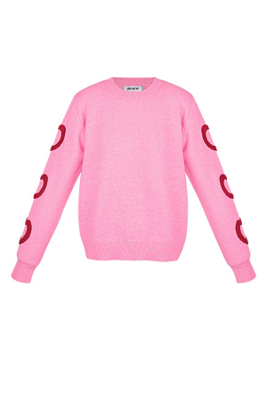 Pull En Laine Mélange Femme Col Rond Motif Cœur Design h5 