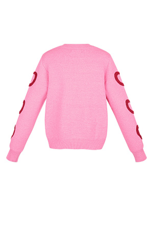 Pull En Laine Mélange Femme Col Rond Motif Cœur Design h5 Image3